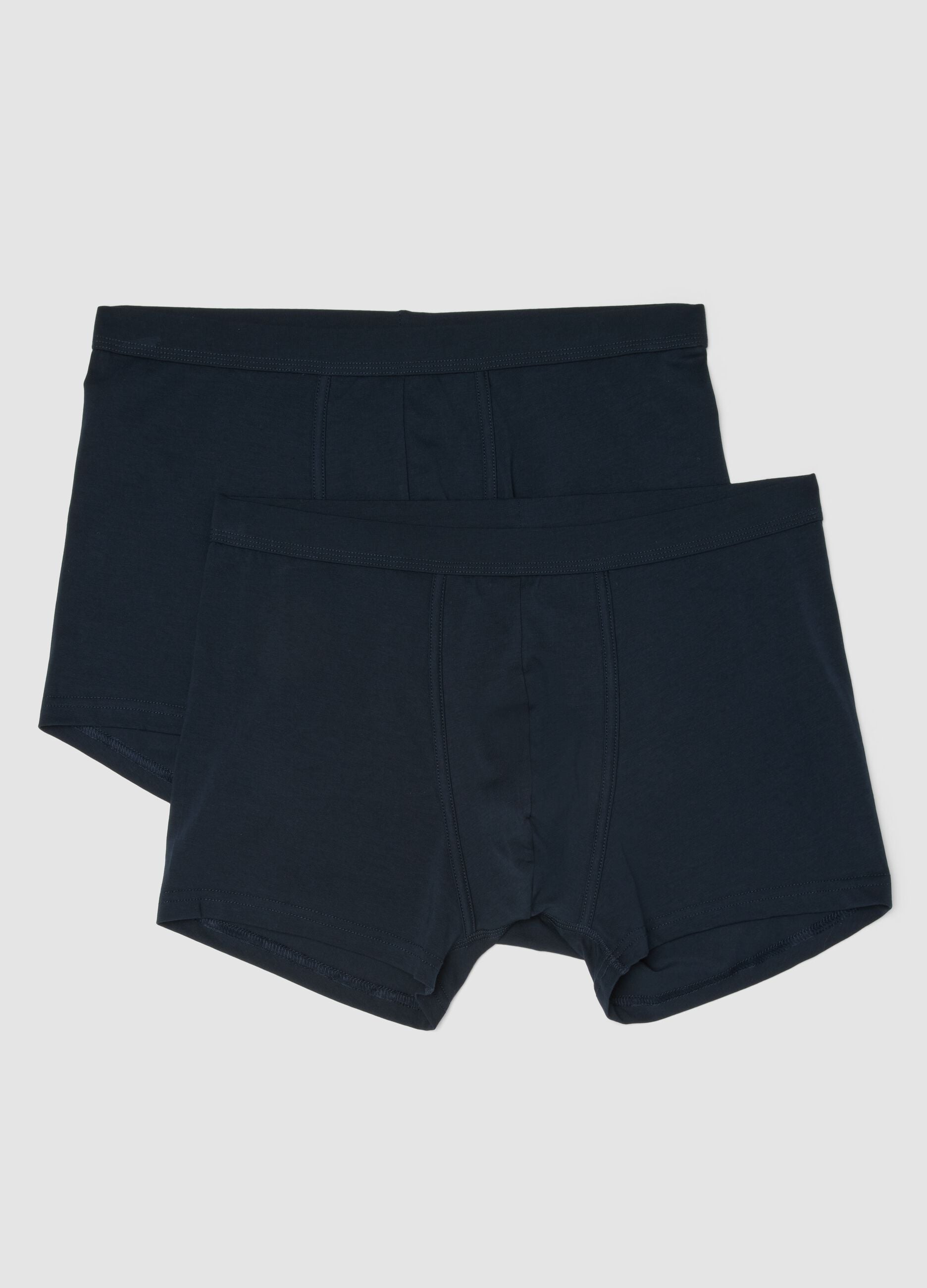 2-pack of blue stretch Supima cotton boxers