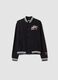 Black college-style cotton-blend sweatshirt with Miami Heat logo_0