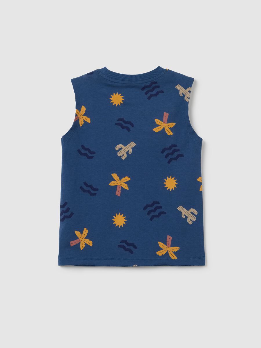 Children's blue pure cotton T-shirt - regular fit_1