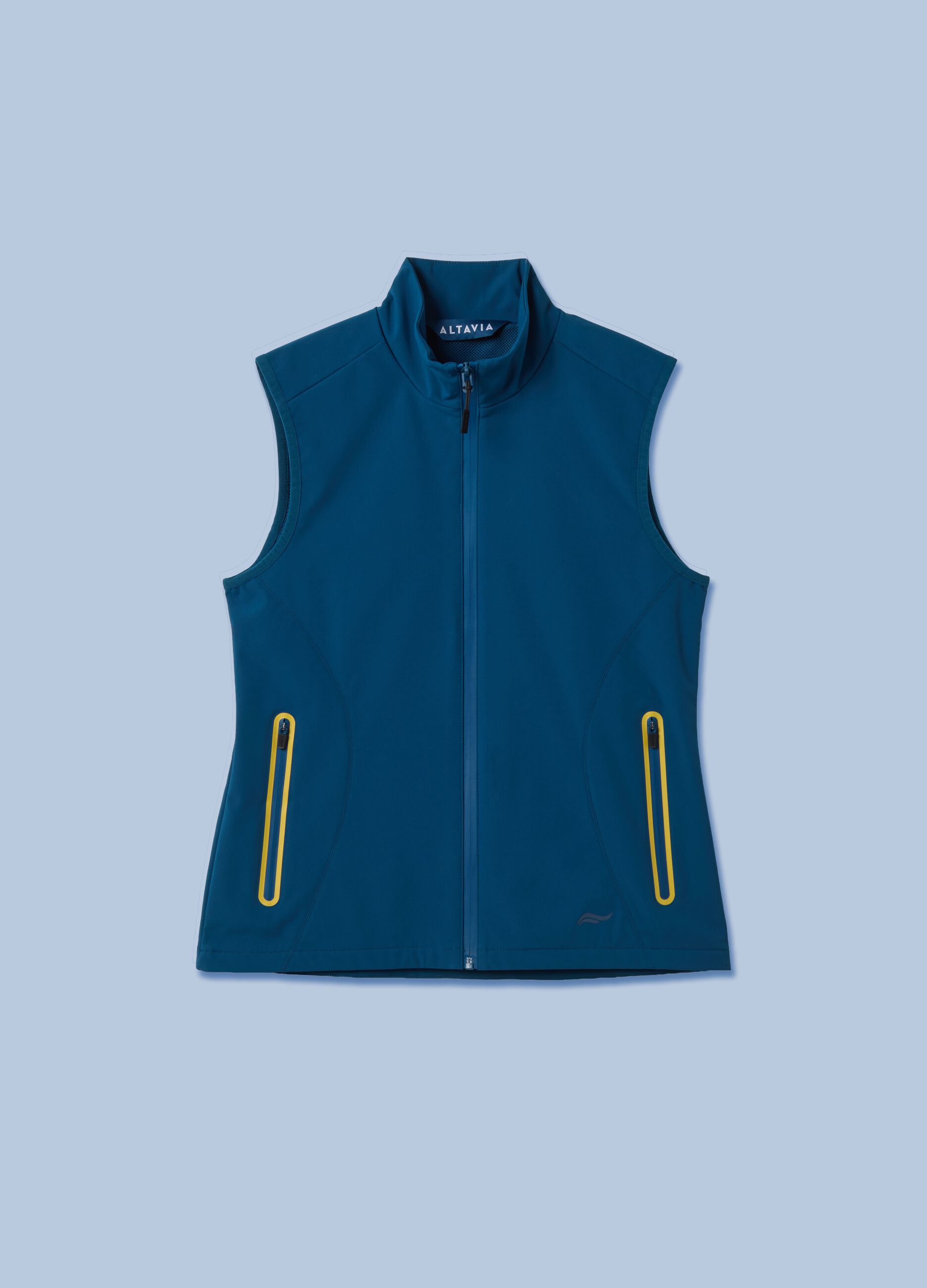 ALTAVIA SAILING blue windproof gilet in stretch fabric with zip