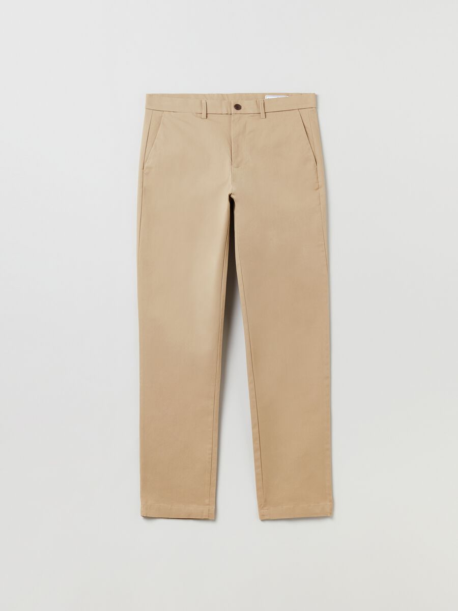 Pantaloni chino skinny fit in cotone stretch_1