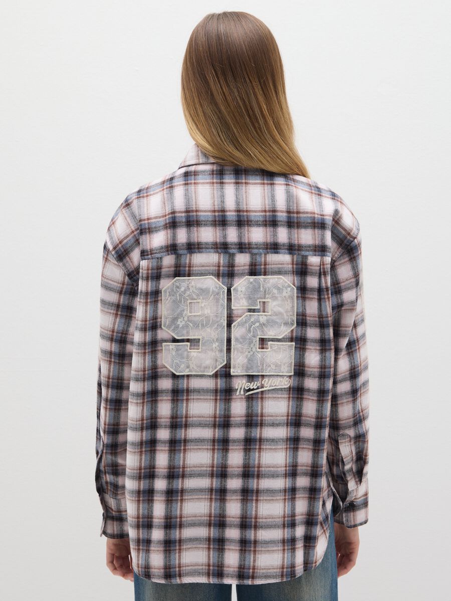 Pink flannel check shirt_2