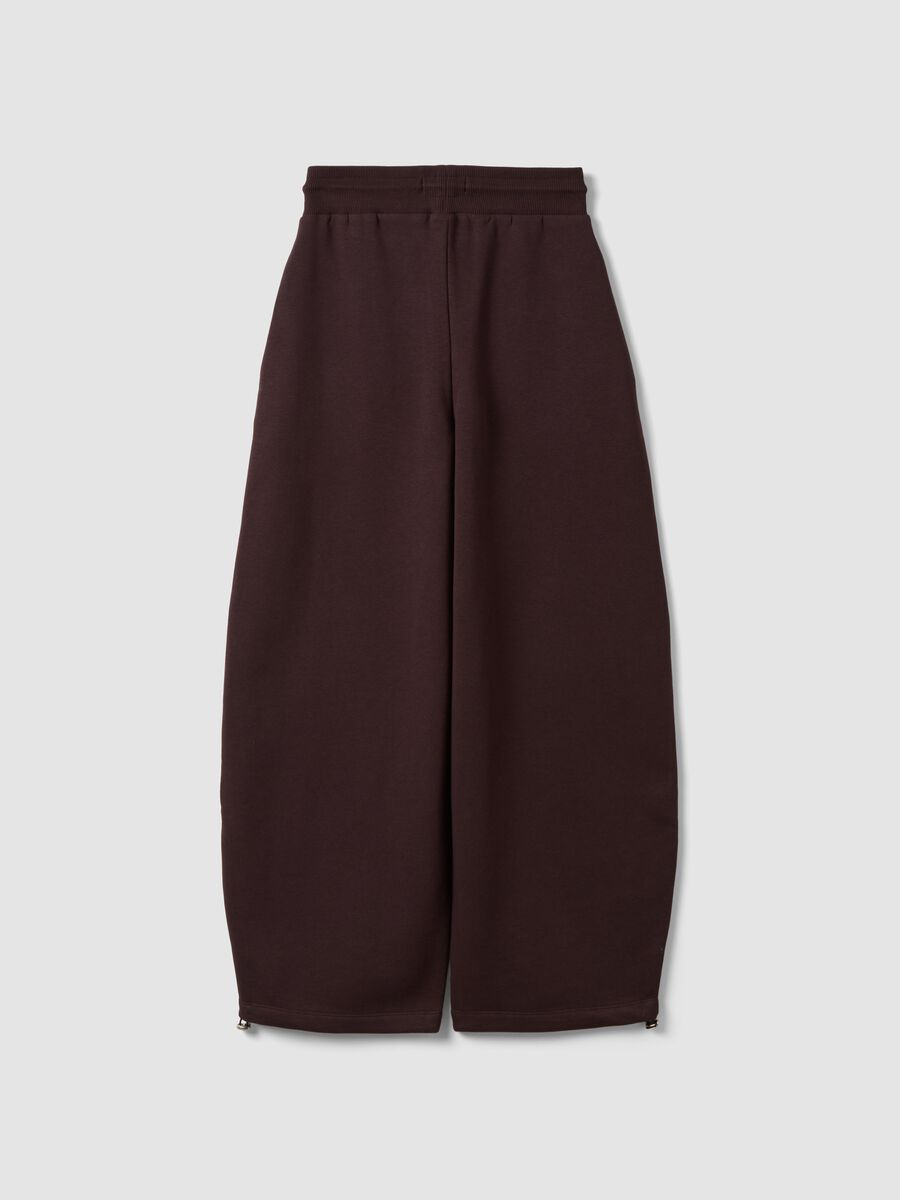 Pantaloni jogger viola in misto cotone baggy fit_2
