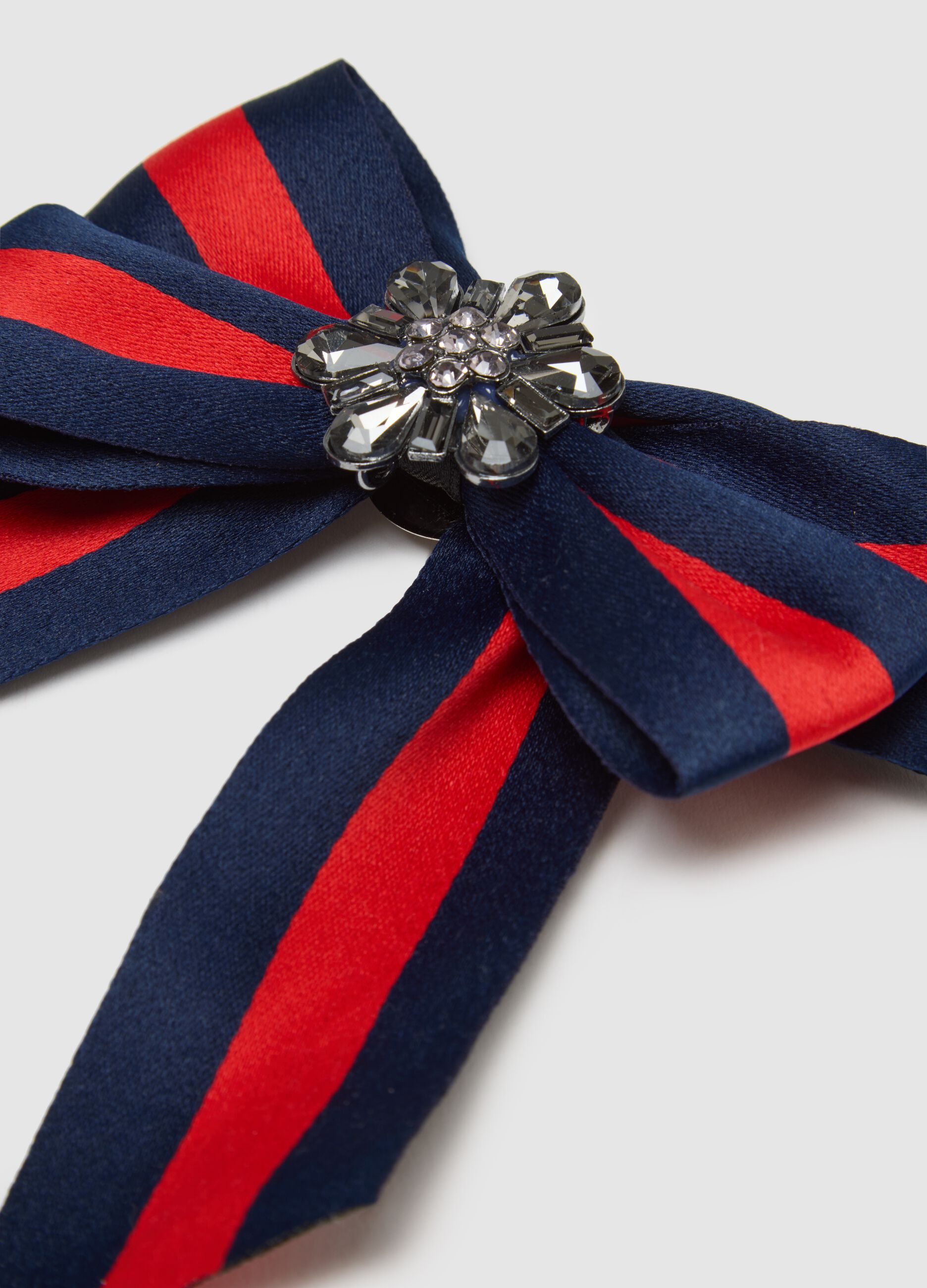 Multicolour Striped Hair Bow with Bright Details, Regular Fit