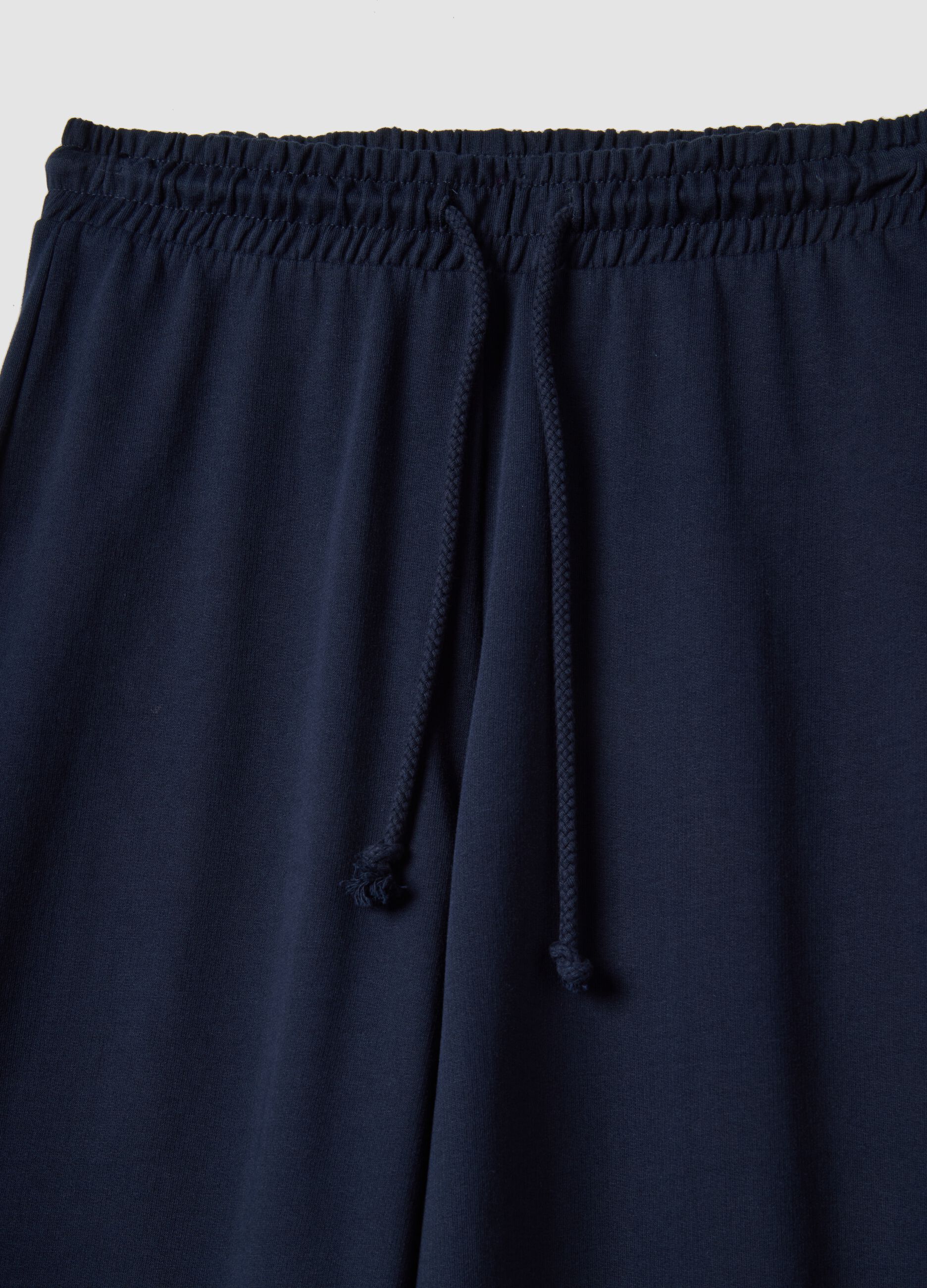 Baggy Blue Cotton Jogger Trousers