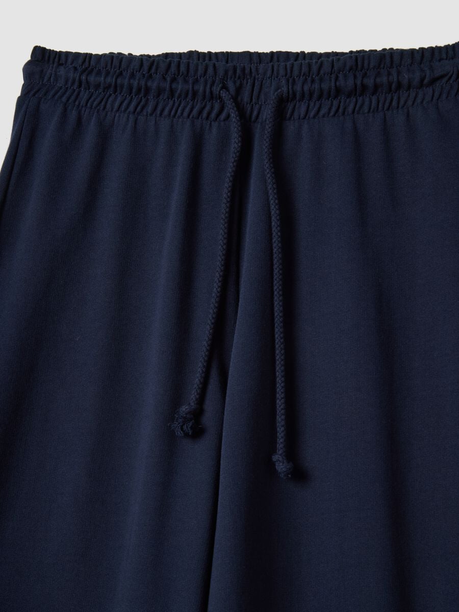 Baggy Blue Cotton Jogger Trousers_5