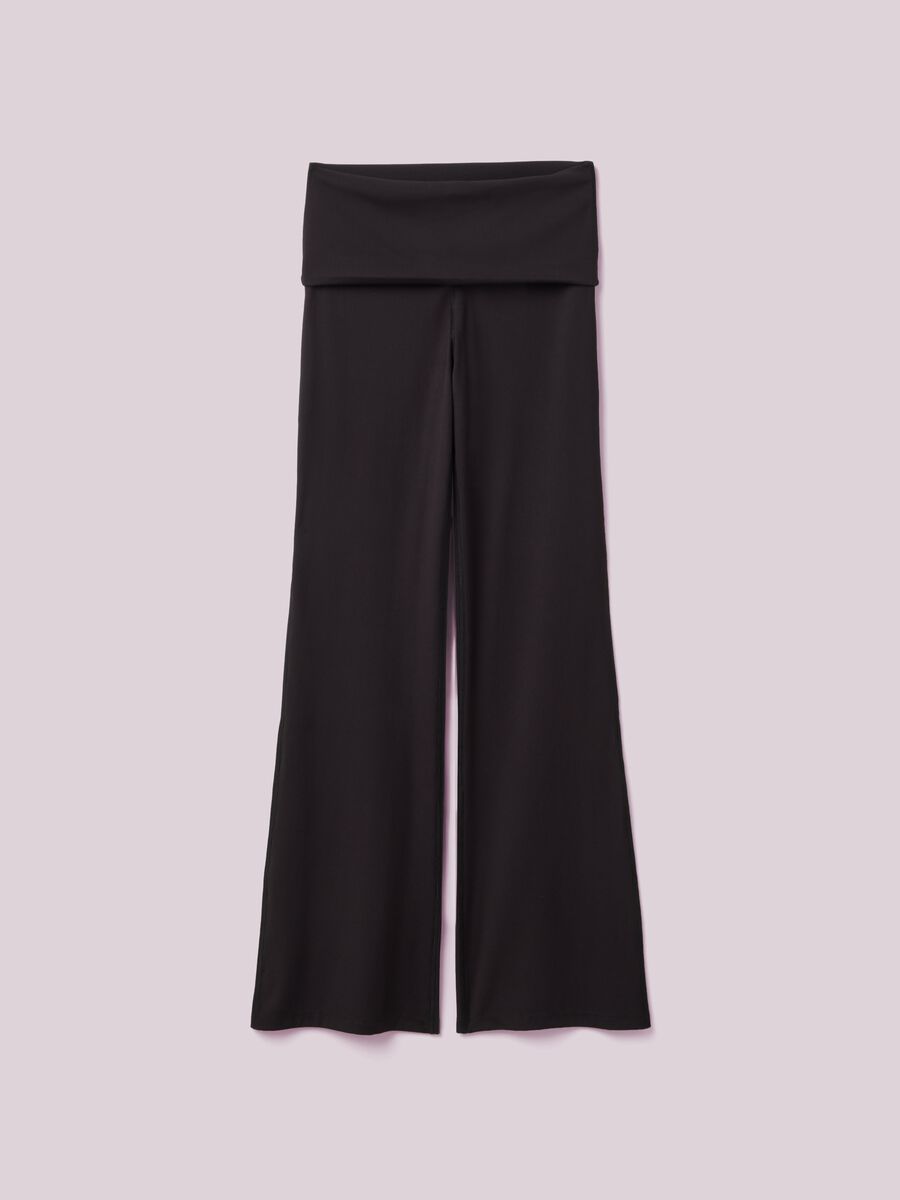 Leggings flare in tessuto elasticizzato a costine ALTAVIA STUDIO_4