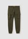 Cargo cuff-hem trousers in stretch cotton_4