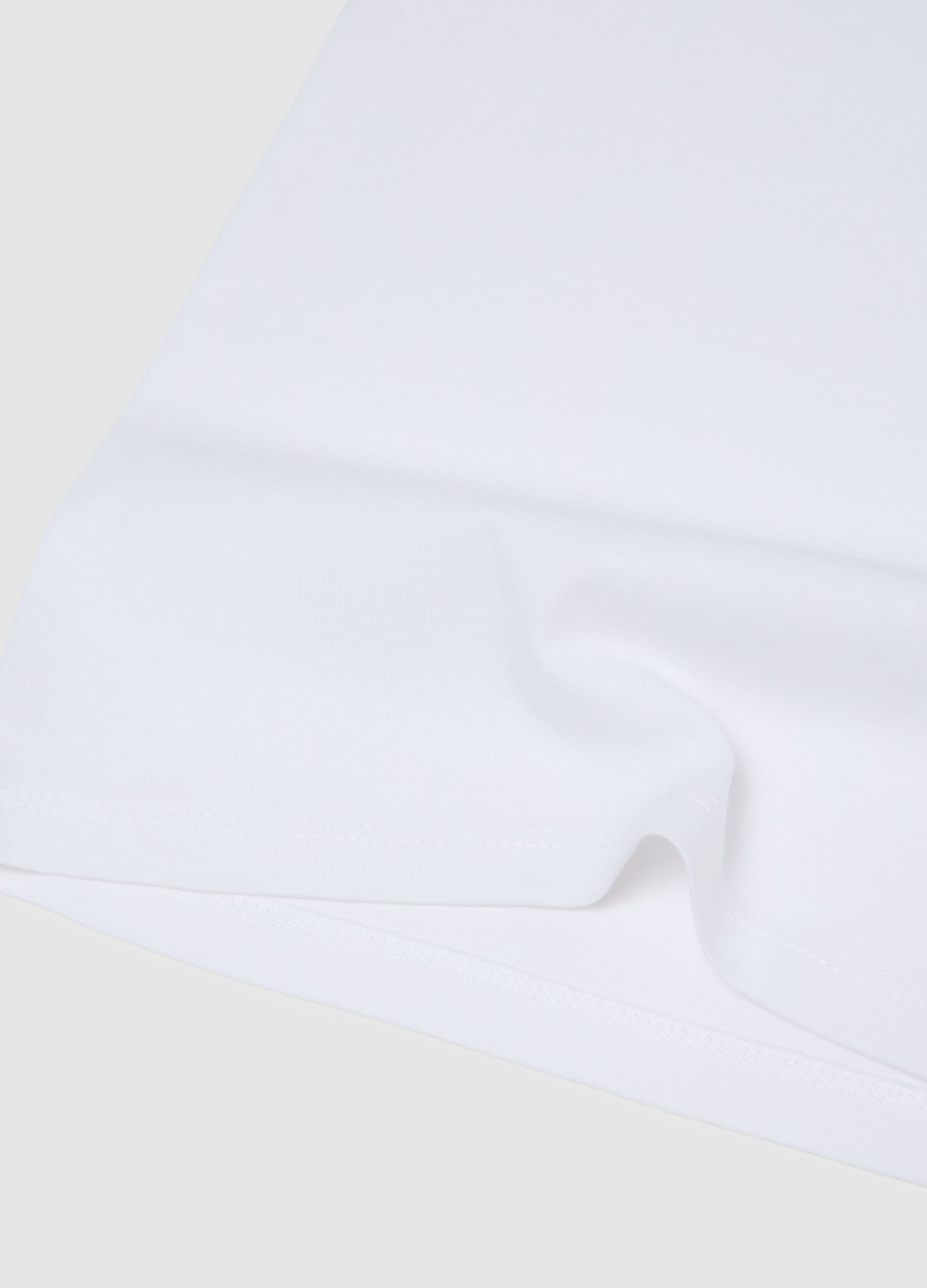 Children's white cotton tank top regular fit