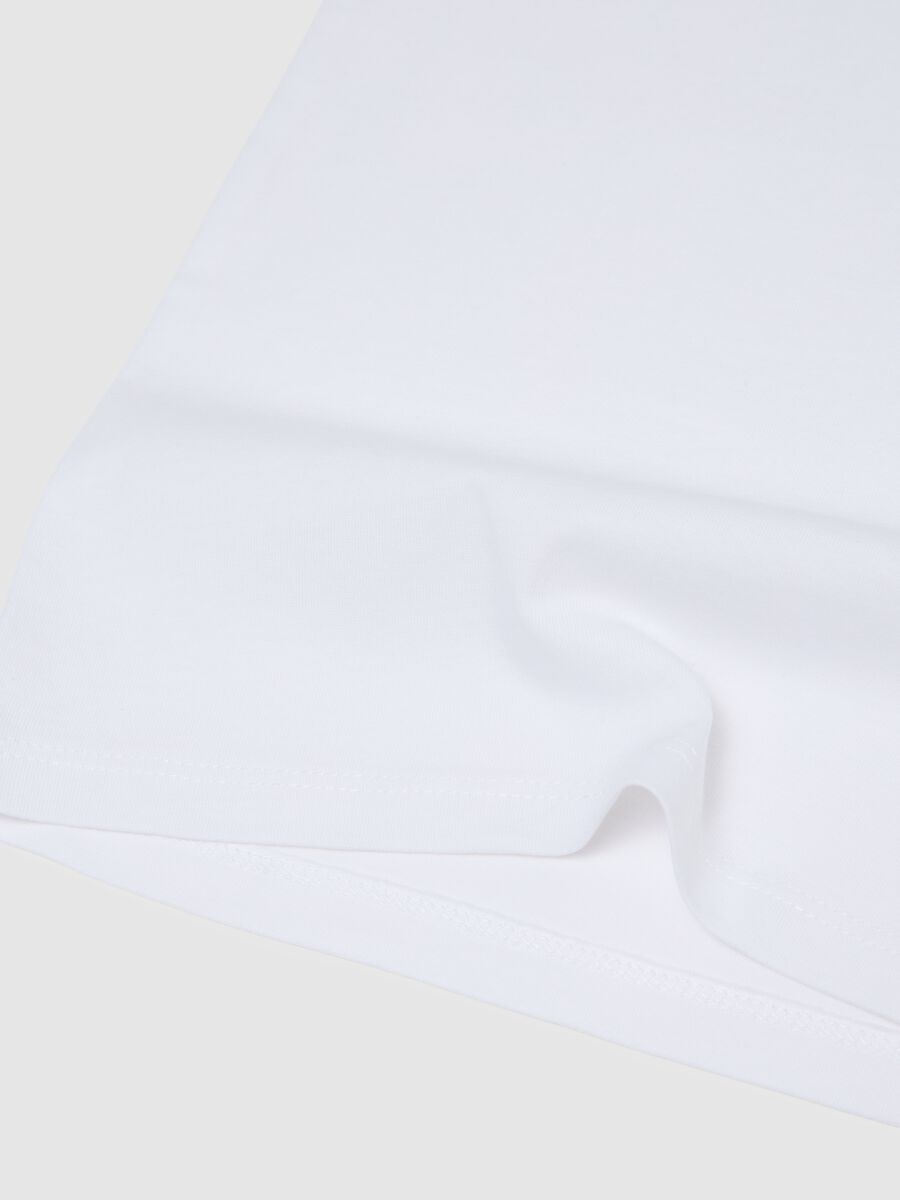 Children's white cotton tank top regular fit_3