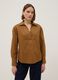Brown regular fit pure cotton shirt without buttons_0