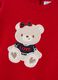 Regular fit red jumper for girls with teddy bear embroidery_2