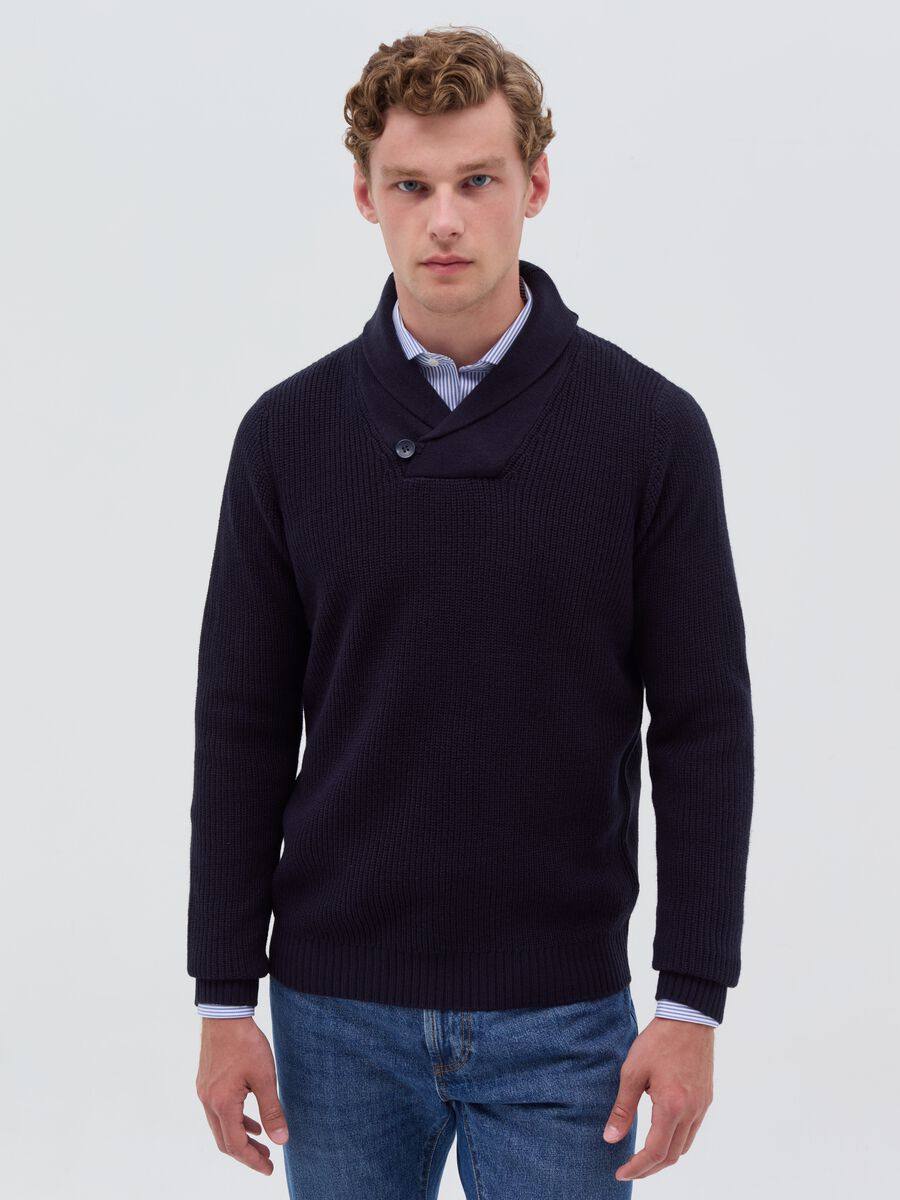 Pullover with shawl neck_0