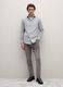 Grey checked cotton blend shirt in regular fit_2