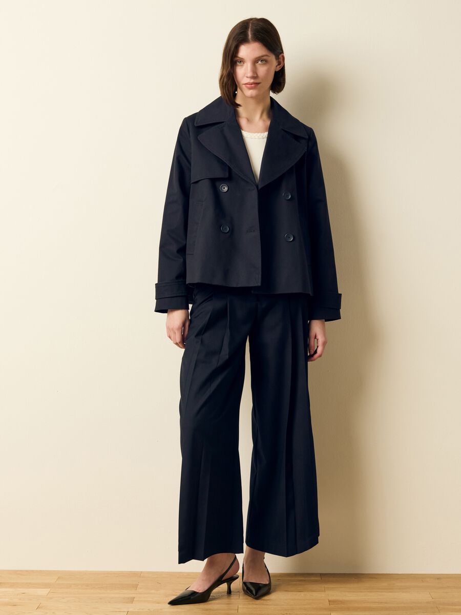 Short double-breasted trench coat_2