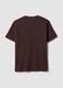 Brown pure cotton short-sleeve regular-fit T-shirt_1