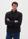 Black fleece regular fit zip jumper_0