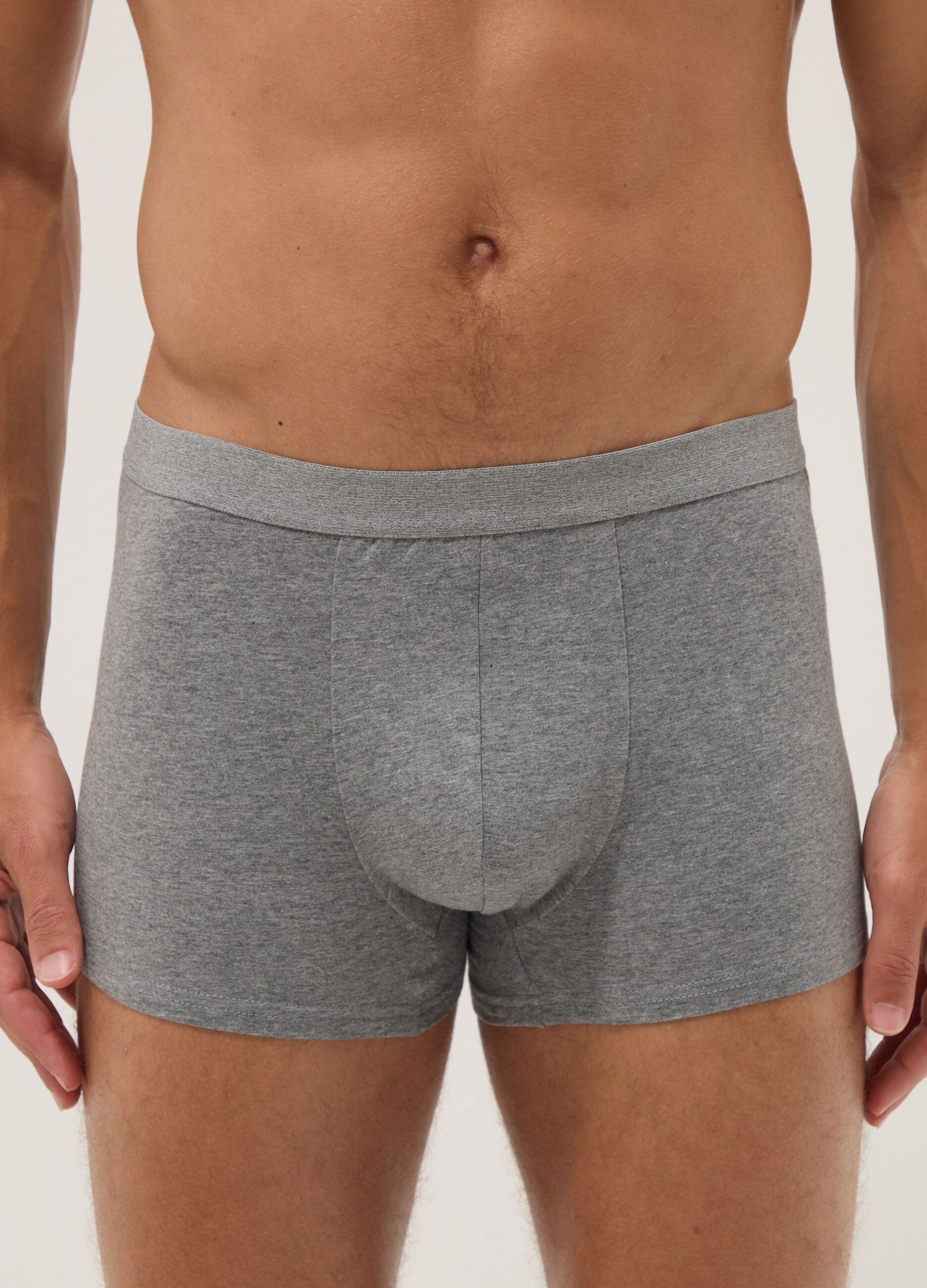 Tripack di boxer grigi in cotone organico