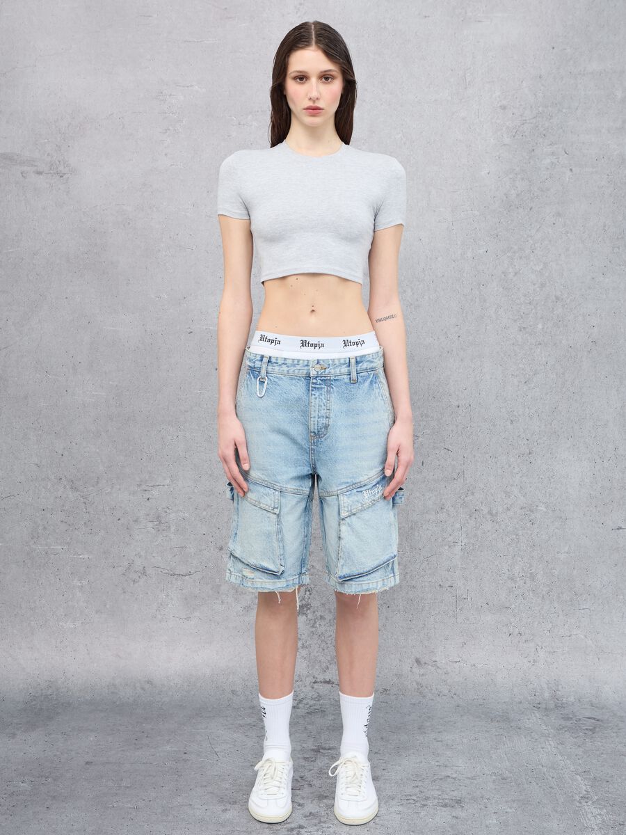 Vintage Grey crop T-shirt_3