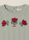 Green Long-Sleeve T-Shirt with Embroidered Flowers_2