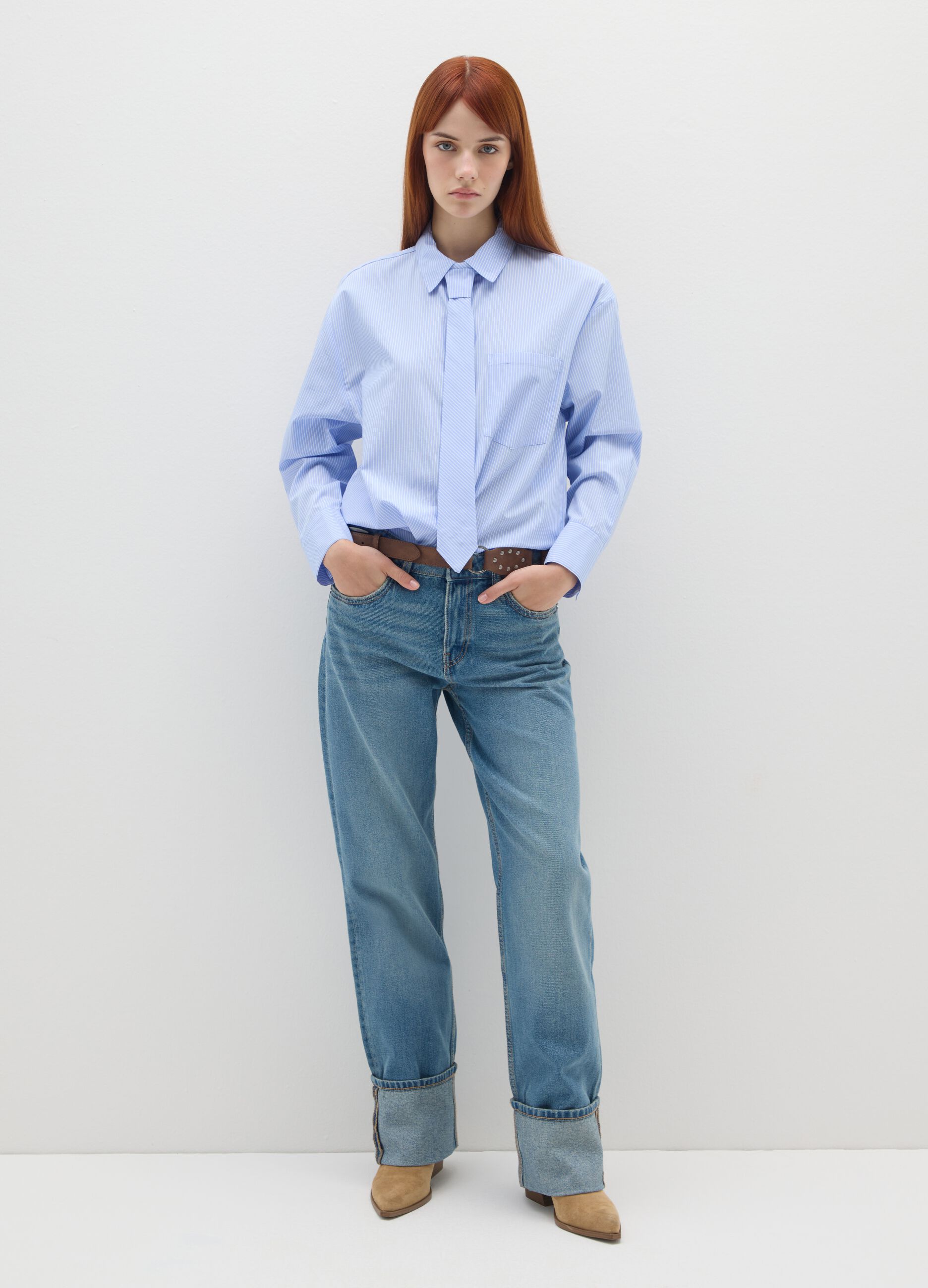 Blue Poplin Shirt