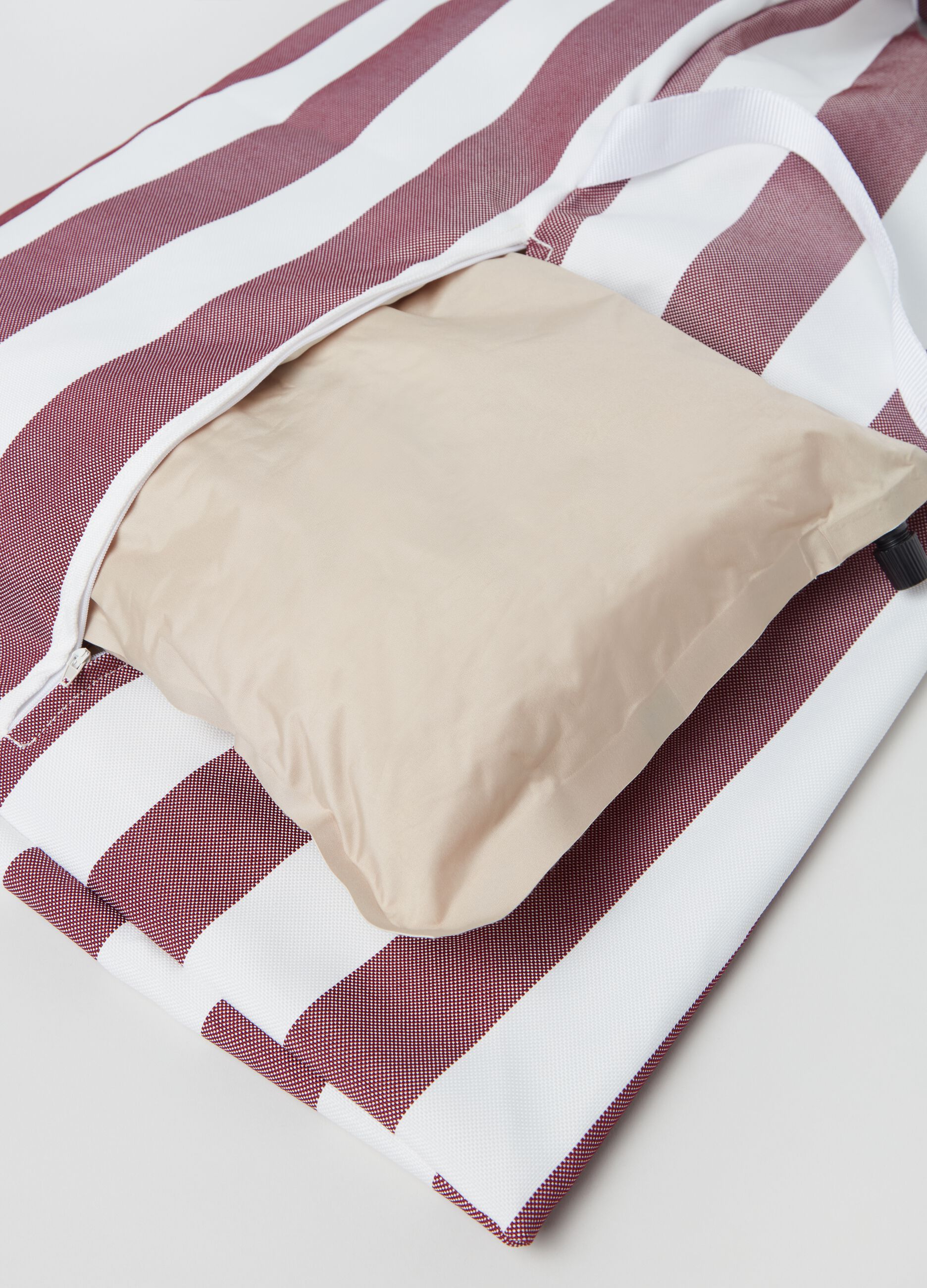 Pillow bag in tela a righe_5