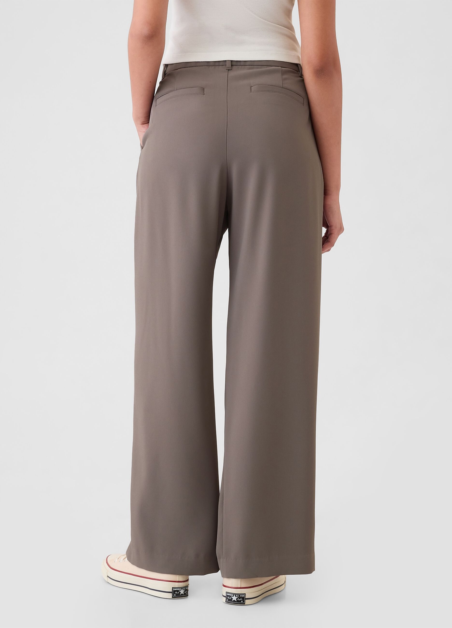 Wide leg trousers with darts