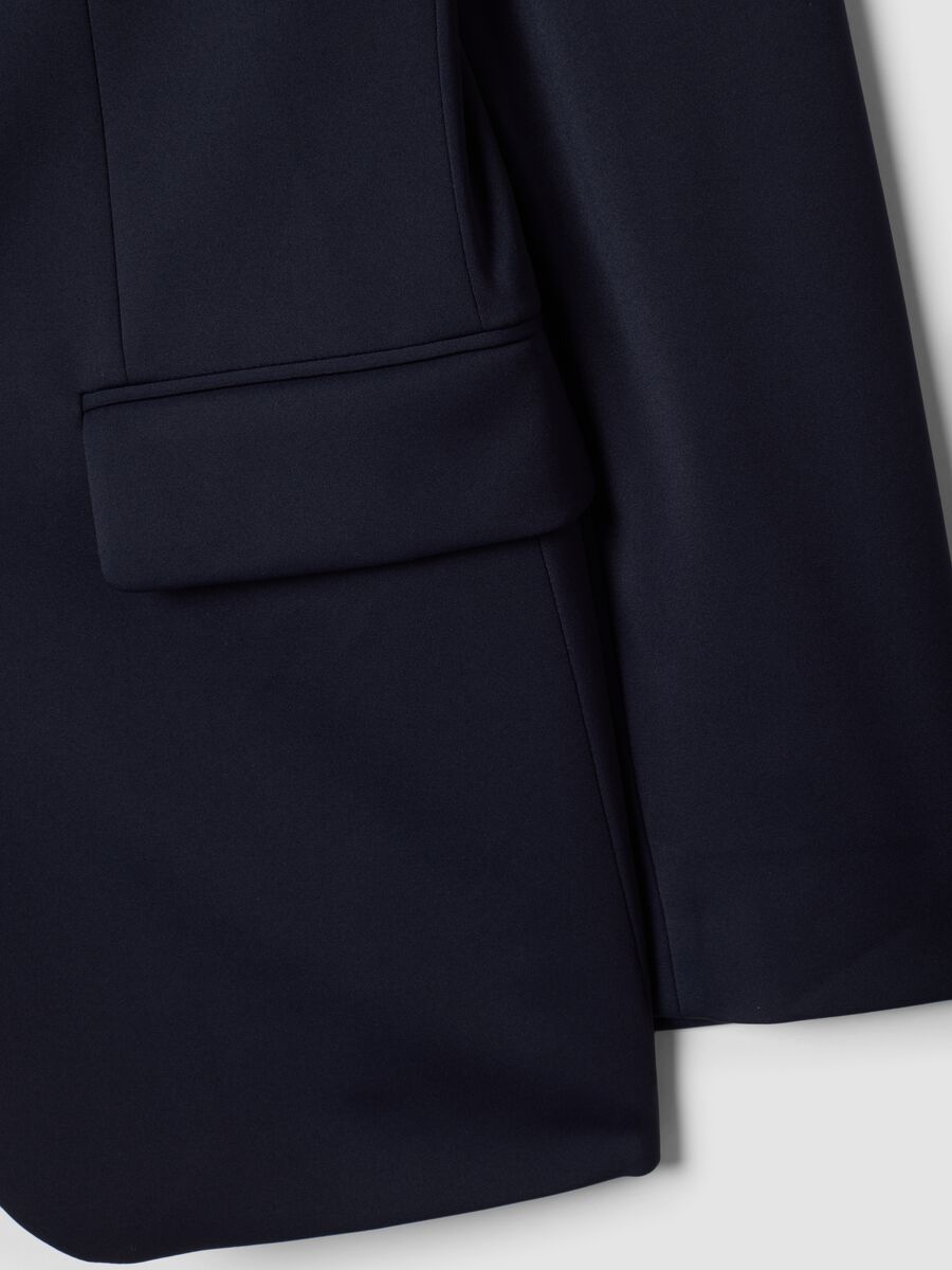 Blazer blu in tessuto elasticizzato 4 Way Stretch slim fit Easy iron_1