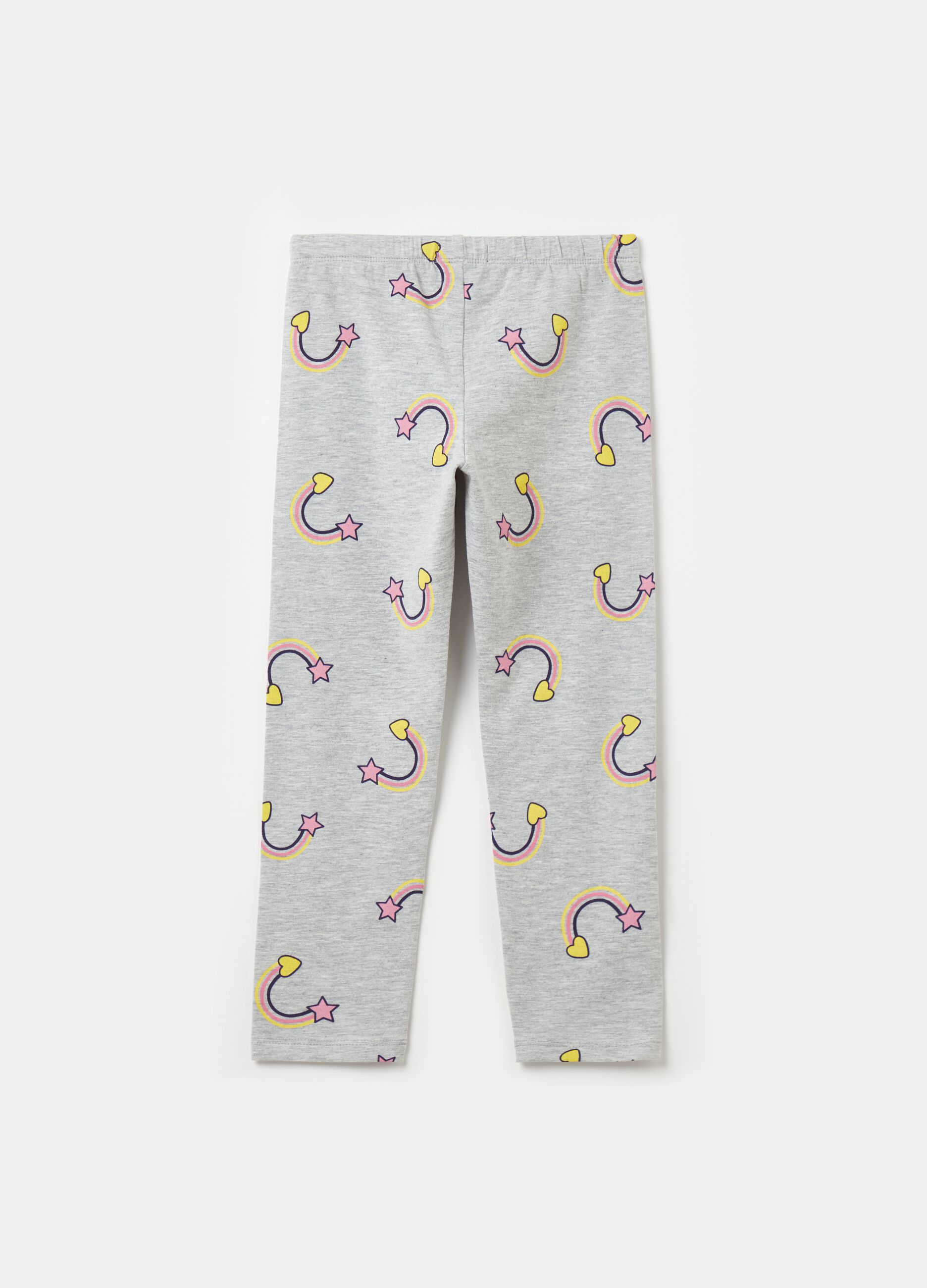 Stretch leggings with all-over print