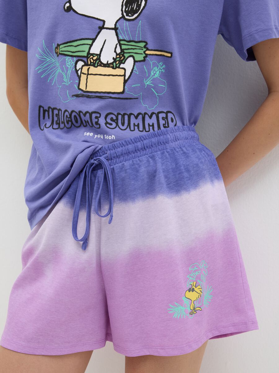 Women's pure cotton purple pyjama set regular fit with Snoopy print_2