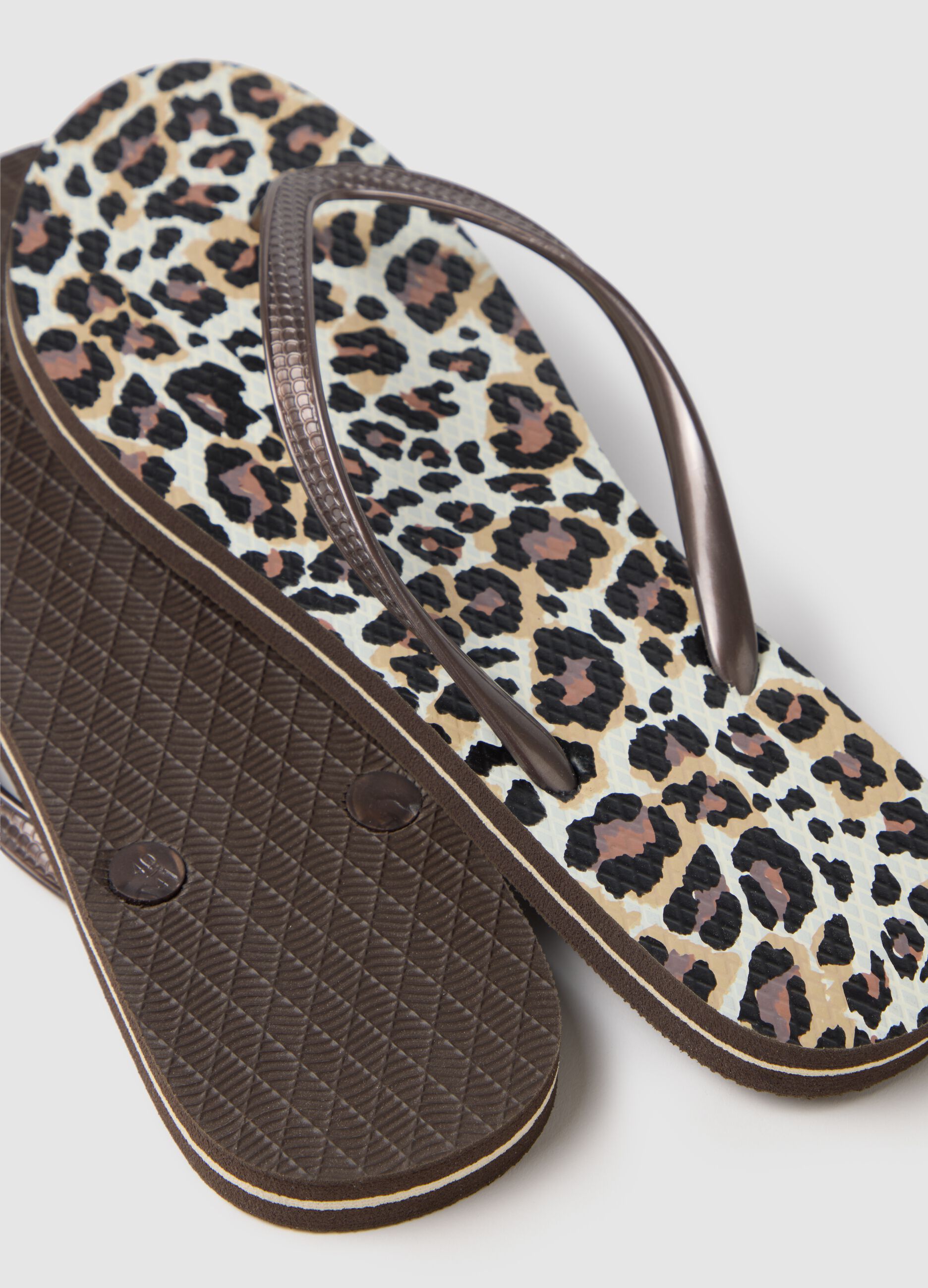 Ciabatte infradito da donna in misto PVC multicolor con stampa