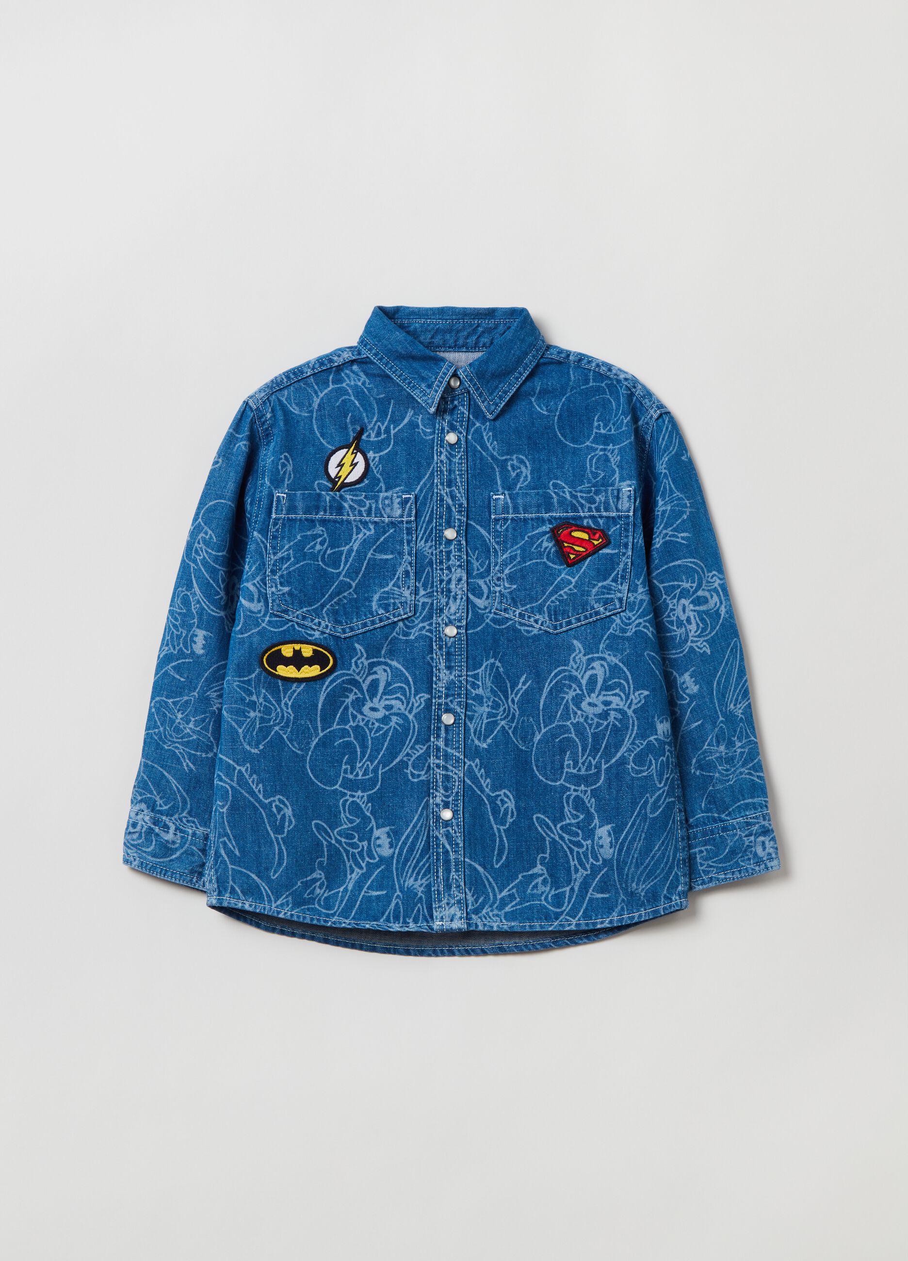 Shacket in denim 100° Anniversario