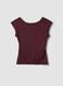 Purple stretch-fabric top_0