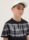 T-shirt nera a maniche corte in puro cotone_0