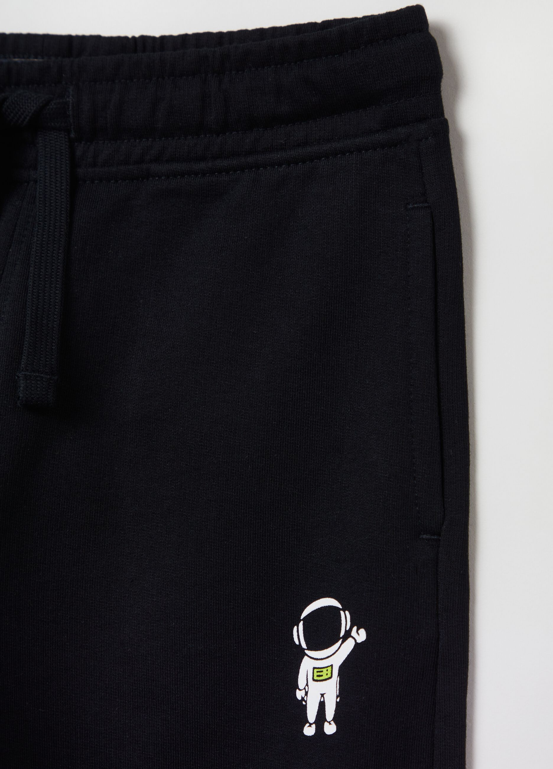 Joggers in felpa con coulisse e stampa_2