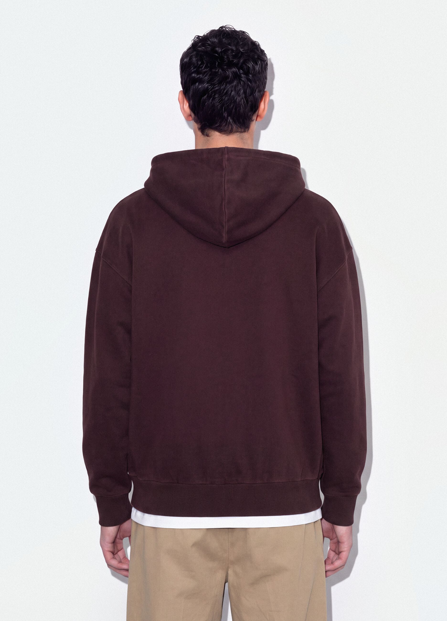 Red pure cotton oversized hoodie