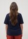 Blue pure cotton T-shirt regular fit with print_3