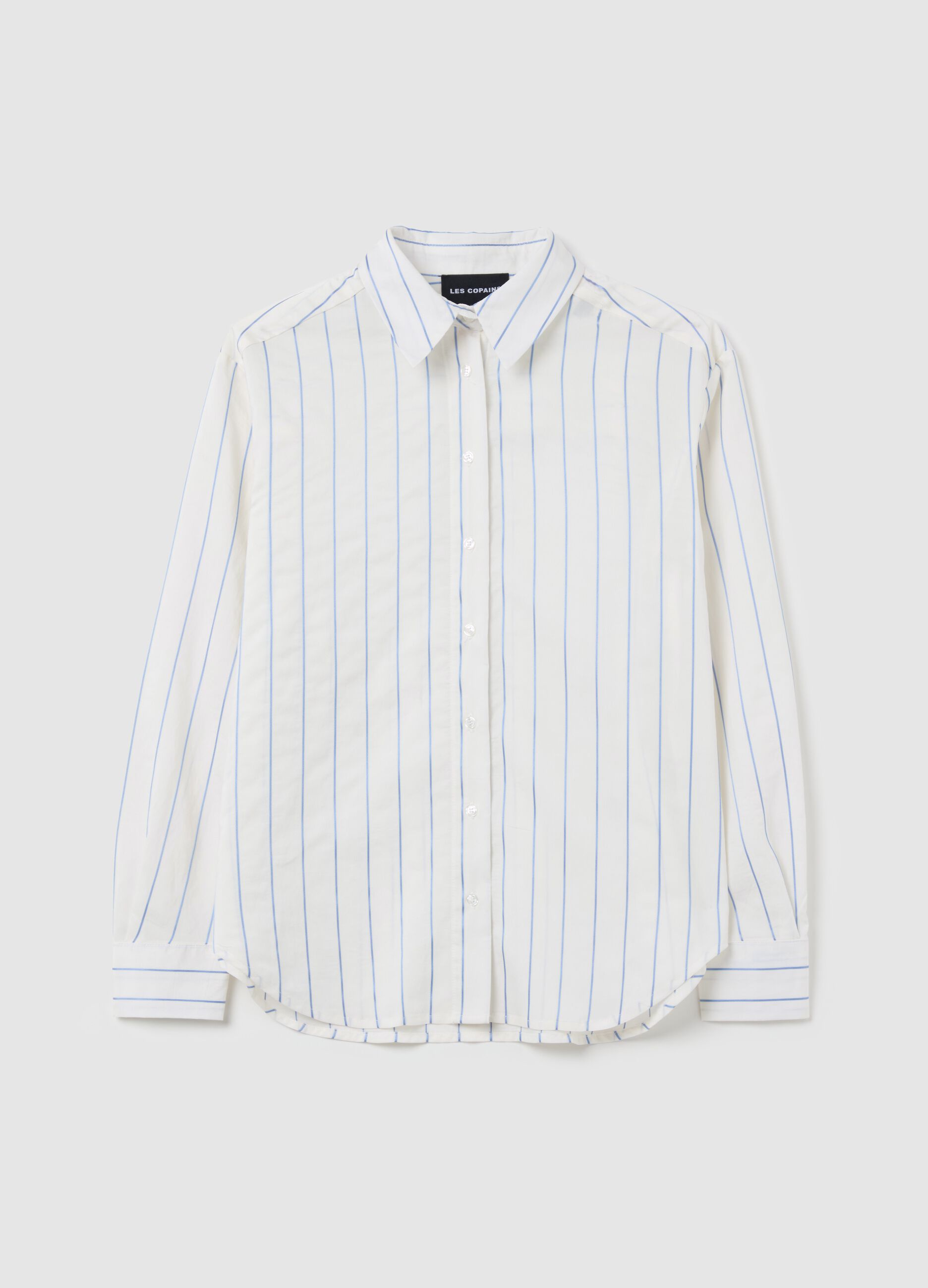 Shirt with vertical stripes