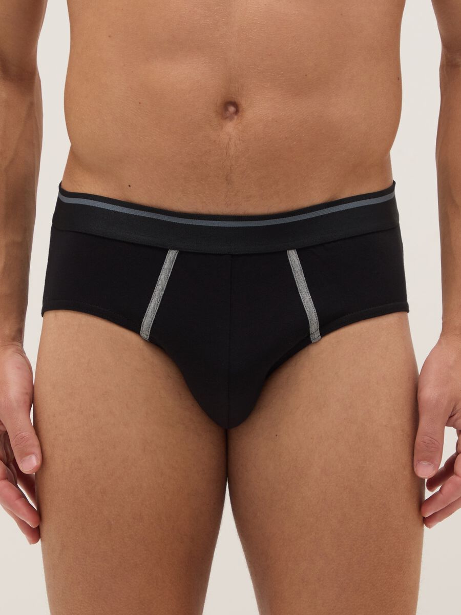 Multicolour regular fit stretch cotton tripack briefs_1