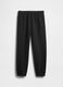 Black cotton blend trousers for girls_3
