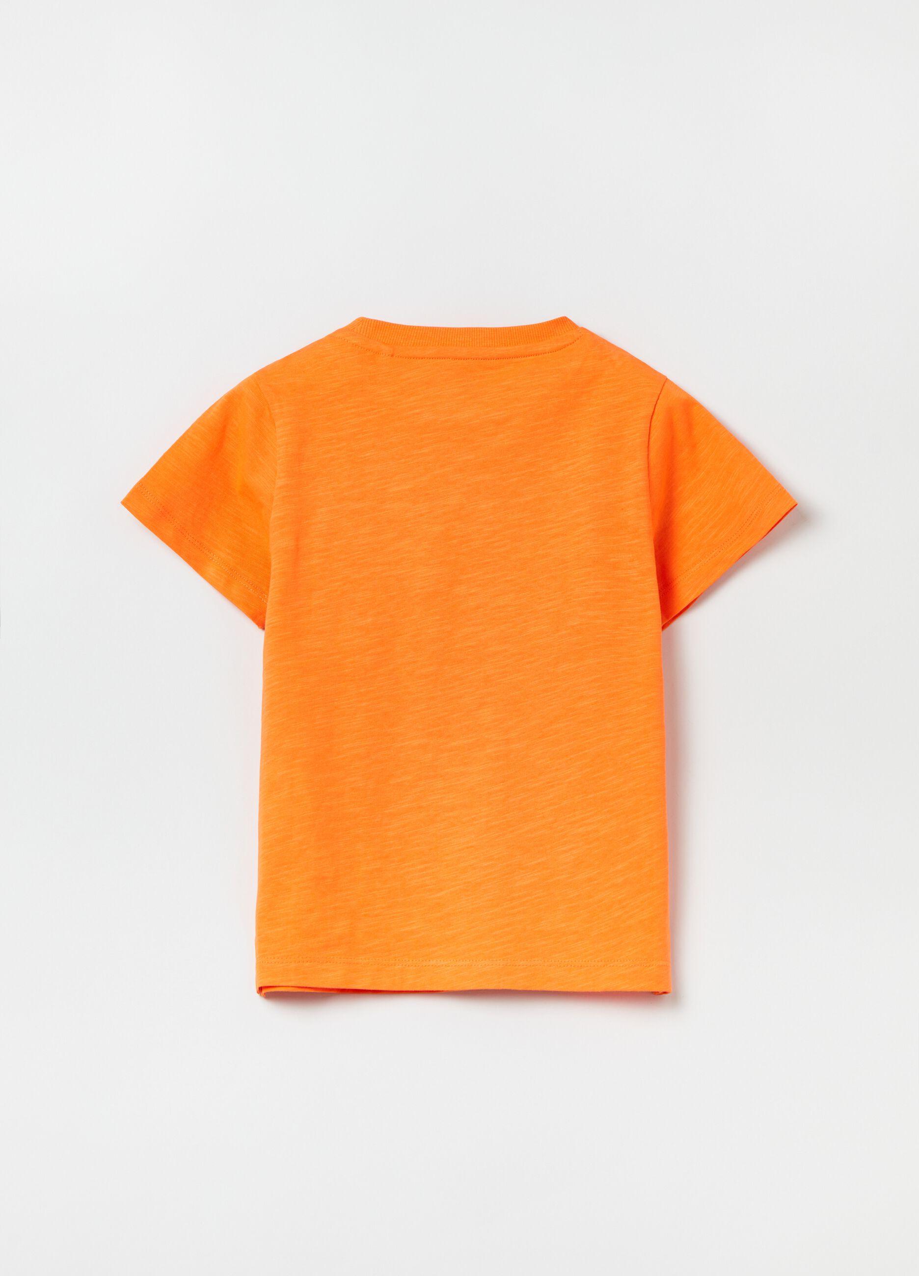 Slub cotton T-shirt with pocket