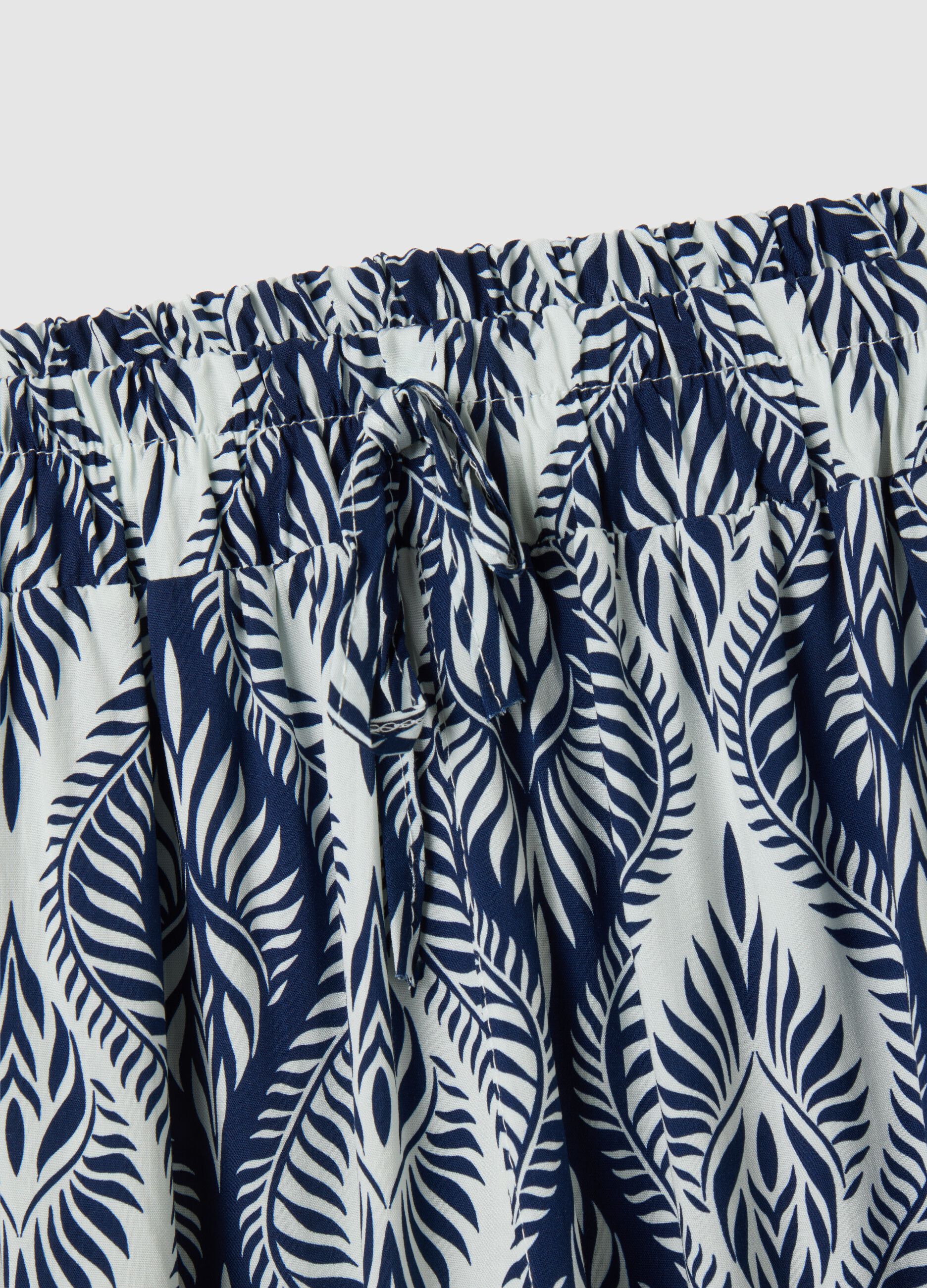 Women's Palazzo Trousers in Multicolour Viscose - Regular Fit