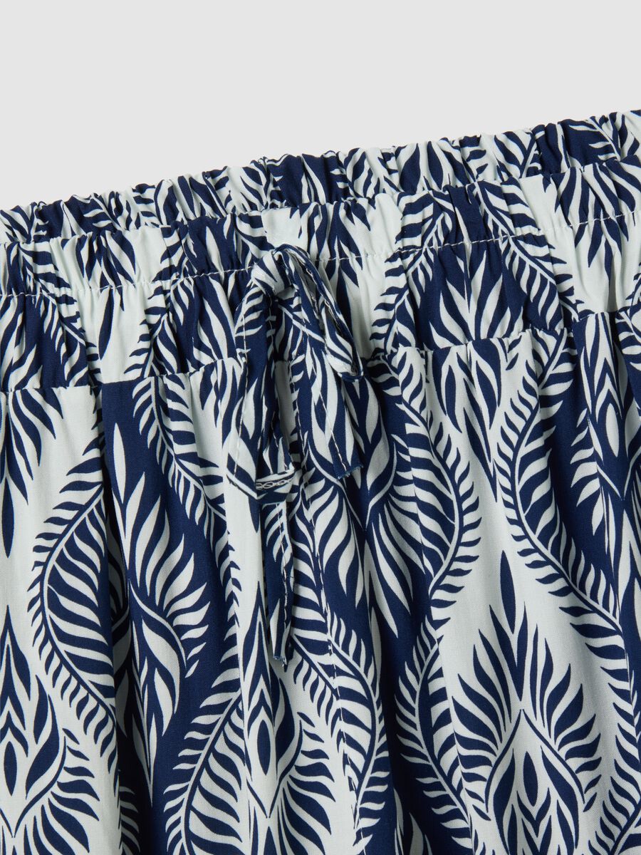 Women's Palazzo Trousers in Multicolour Viscose - Regular Fit_5