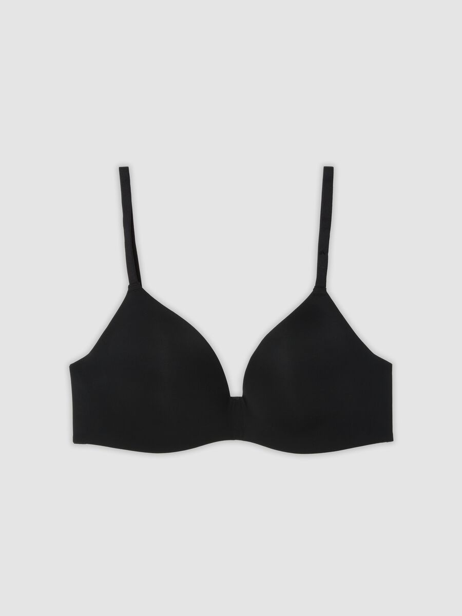 Reggiseno a triangolo nero imbottito in tessuto elasticizzato_4