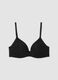 Black padded triangle bra in stretch fabric_4