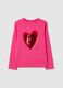 T-shirt with sequins and heart embroidery_0