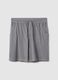 Grey pure cotton regular fit pyjama shorts_4