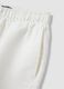 White linen-viscose blend shorts with elasticated waist, regular fit_1