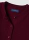 Red crew-neck pure cashmere cardigan_1