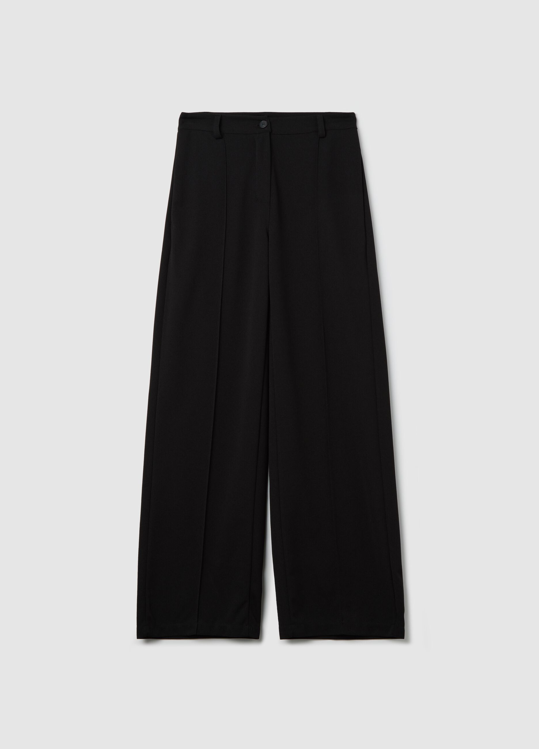 Black palazzo trousers with pockets